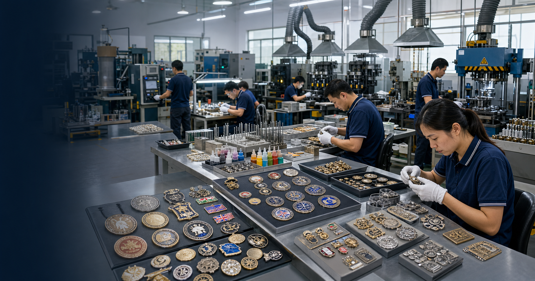 Poray metal craft workshop production scene